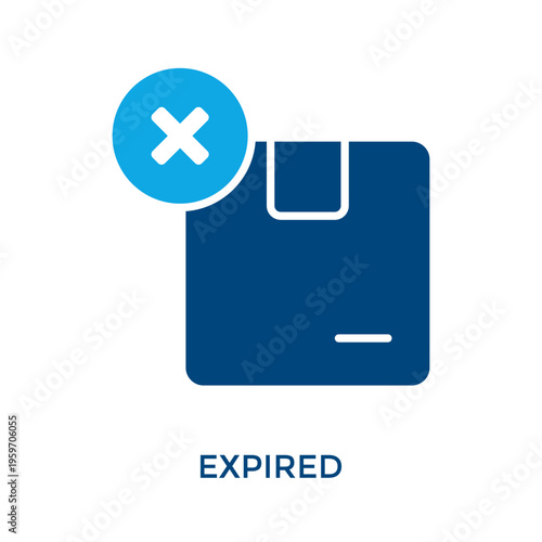Expired Icon Dual Tone Style. Vector Illustration For Graphic Design