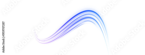 Pink and violet neon curved stripes ripple dynamically. Glowing abstract lines illustrate motion, speed, and futuristic energy. Perfect PNG for digital, tech, or cyber visuals.