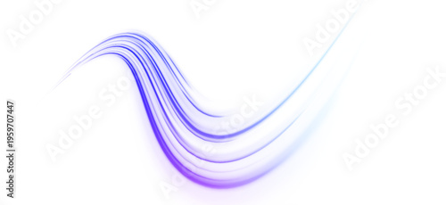 Glowing violet spiral with smooth neon light trail. Dynamic abstract lines convey high-speed motion and futuristic energy. Perfect isolated PNG for digital compositions.