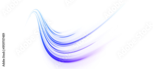Purple neon swirl stripes ripple on abstract background. Smooth glowing curves illustrate futuristic motion and energy. Ideal PNG for tech, racing, or digital layouts.