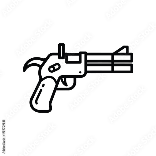 Gun Silhouette Weapon Icon Commercial Symbol