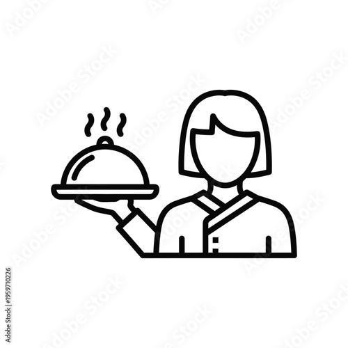 Server Dish Service Hospitality Vector