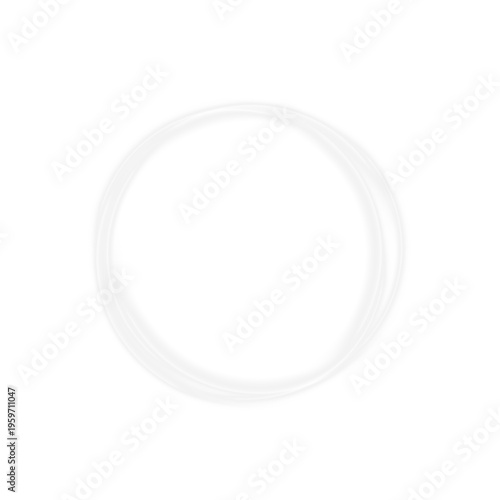 White luminous wave with glowing trail and smooth curve effect. Abstract motion adds depth and energy to design. High resolution isolated vector illustration.
