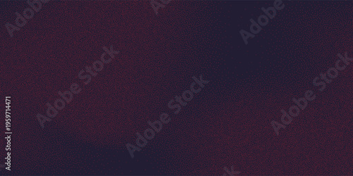 Red gritty grain background with wavy stippling dots. Curved gradient noise abstract design