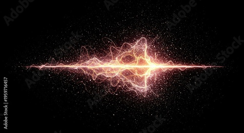 Abstract flow of complex digital data representing increasing disorder and chaotic randomness within a highly intricate system framework, quantum, complexity, graphic