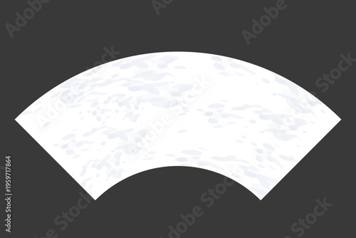 まだら模様の質感を施した白色の扇形和風背景素材