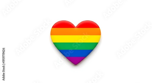 Free Download Rainbow heart symbol, LGBTQ pride icon, colorful heart shape, gay pride flag - GFXLoad