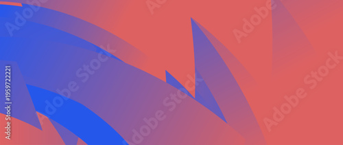 Abstract background with sharp geometric shapes and blue to red gradient. Modern dynamic design for banners, posters, or web headers.