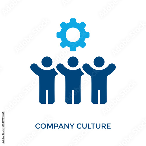 Company Culture Icon Dual Tone Style. Vector Illustration For Graphic Design