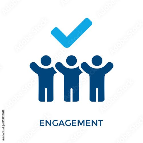 Engagement Icon Dual Tone Style. Vector Illustration For Graphic Design