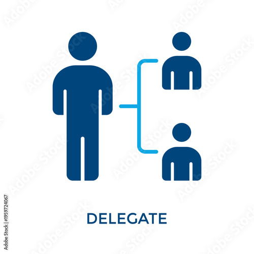 Delegate Icon Dual Tone Style. Vector Illustration For Graphic Design