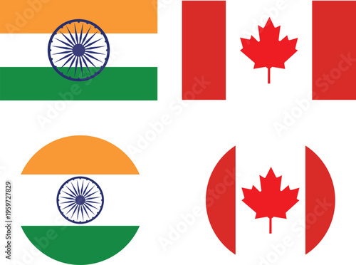 India national flag icon.  Symbol of International Unity. National Flag of India with Official Colors, India flag  Independence Day.  India Square and round icon isolated on transparent PNG