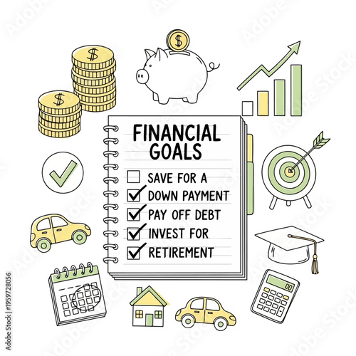 Financial Goals A Visual Guide to Saving, Investing, and Debt Reduction
