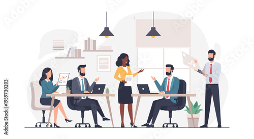 Diverse Business Team Meeting Office.