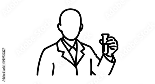 Doctor Holding Test Tube Sample.