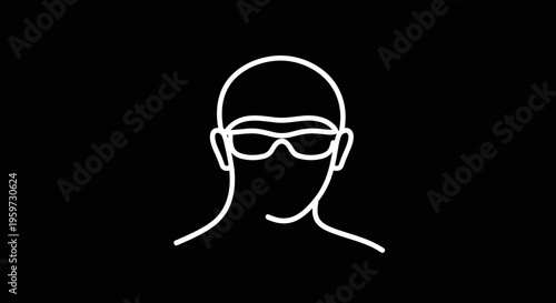 Man Wearing Virtual Reality Headset.