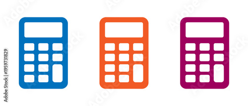 Different colored calculator icons
