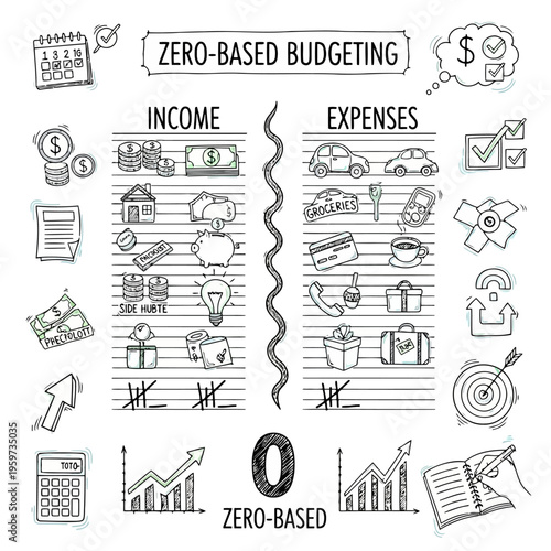 Zero-Based Budgeting A Visual Guide to Income and Expenses Management