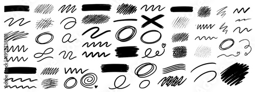 Hand Drawn Scribble Lines and Brush Strokes