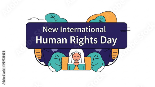 People celebrate Human Rights Day with diverse cultural symbols and illustrations globally.