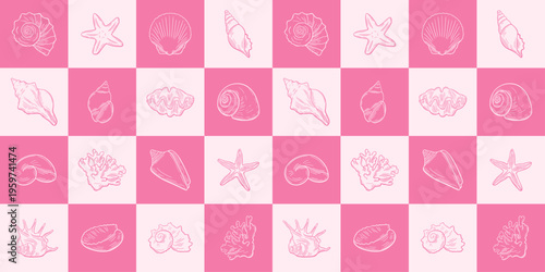 Checkered design print.