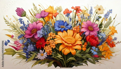 Colorful Bouquet of Flowers.