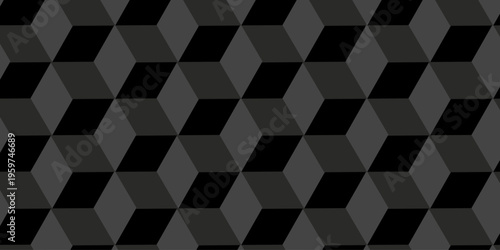 Illustration squares seamless geometric pattern with cubic shapes. Abstract geometric triangle background mosaic wallpaper.