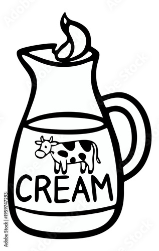 Cream pitcher cartoon