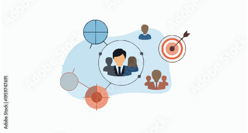 Digital Marketing Target Audience Concept Vector Illustration