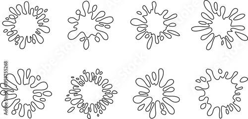 Slime splash editable stroke icon. slime splash icon, slime drip icon, goo splash