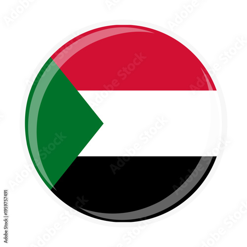 Free Download Sudan national round circle flag emblem official icon - GFXLoad