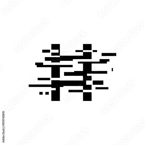 Abstract Glitch Art Digital Distortion.