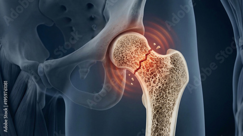 Wallpaper Mural Human hip joint showing femur bone fracture Torontodigital.ca