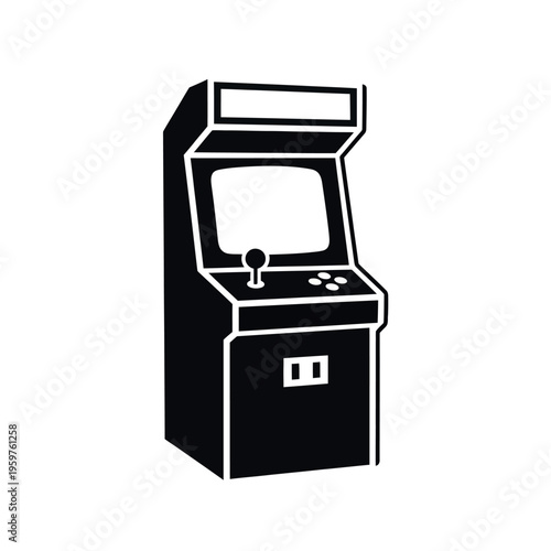 Classic Arcade Game Machine Silhouette.