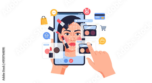 Virtual Try-On Makeup App with Augmented Reality | Online Beauty Shopping & AI Face Tracking Technology