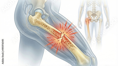 Wallpaper Mural Femur bone fracture in thigh showing pain Torontodigital.ca
