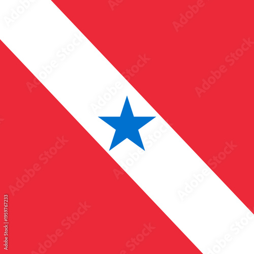 Para Square Flag Vector Icon Element