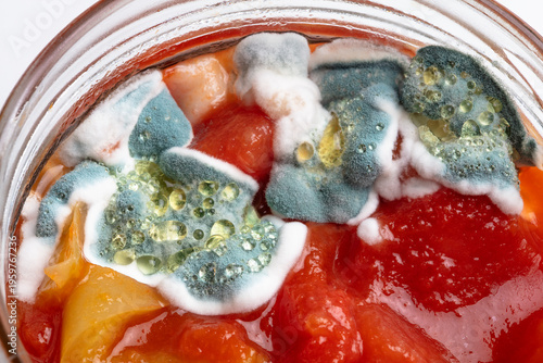 Fotografía Mold on Canned Peppers and Tomatoes