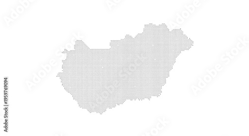 A dotted grayscale representation of the country of slovakia against a white background high quality professional
