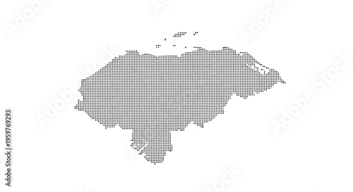A dotted representation of the island nation of jamaica rendered in grayscale high quality professional detailed