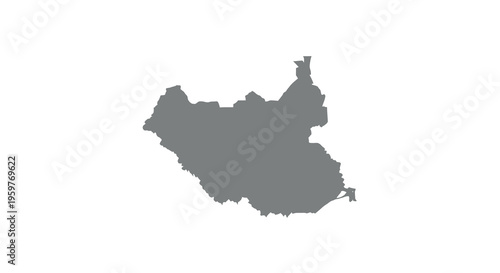 A dark gray outline depicts the geographical shape of the country of andorra on white