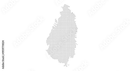A dotted representation of barbados a caribbean island nation in black and white high quality professional