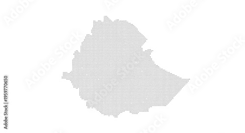 A dotted representation depicting the geographical shape of the nation of ethiopia high quality professional detailed