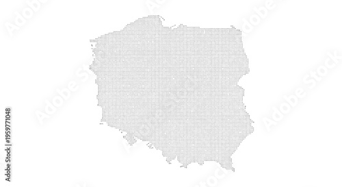 A dotted representation outlines the geographical shape of the country of poland high quality professional detailed