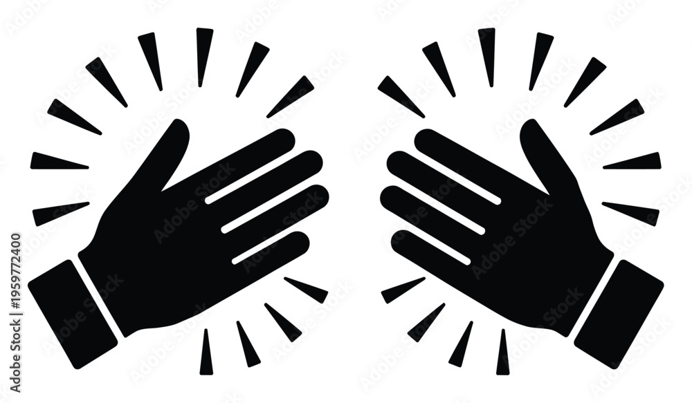 Obraz premium Applause Hands Vector Illustration