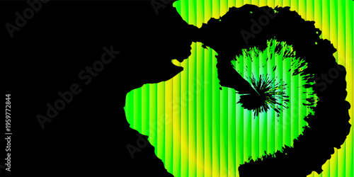 Abstract digital art featuring a spiral vortex surrounded by vertical glowing stripes, high resolution