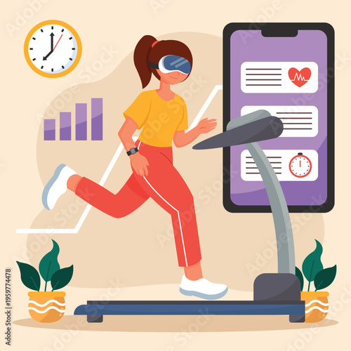 young woman exercising with dumbbells