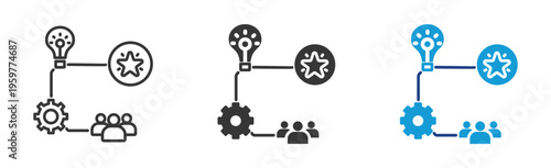 Planning icon set multiple style collection	
