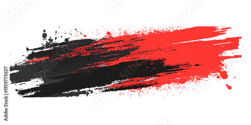 An artistic grunge flag of the world and Germany featuring a red paint splash and ink splatter texture with a brush stroke design on a dirty vector backdrop illustration