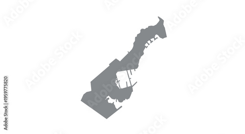 A grayscale outline depicting the geographical shape of the sinai peninsula egypt high quality professional detailed